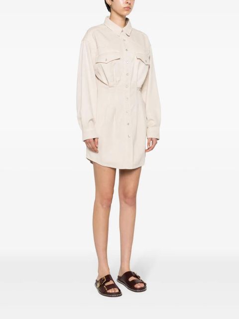 ISABEL MARANT Liliko shirt minidress - Neutrals