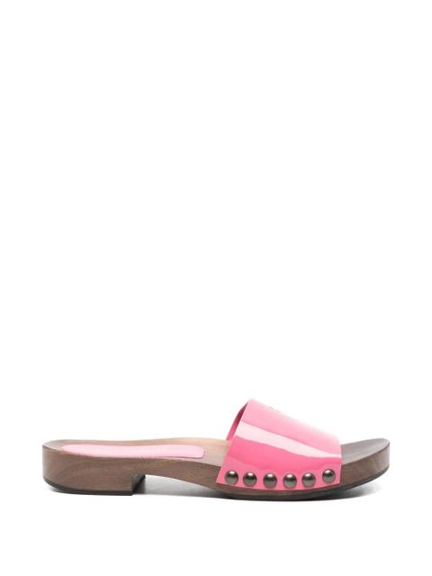 Miu Miu logo-print flat sandals - Pink - zdjęcie produktu nr 1