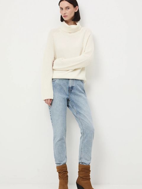 Medicine jeansy bawełniane damskie kolor niebieski - zdjęcie produktu nr 1