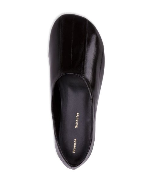 Proenza Schouler Glove eel-skin slippers - Black