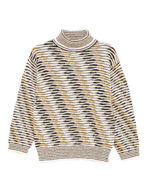 Missoni high-neck flame-pattern sweater - Yellow - zdjęcie produktu nr 1