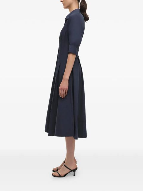 Simkhai Jazz pintucked cuffed midi dress - Blue