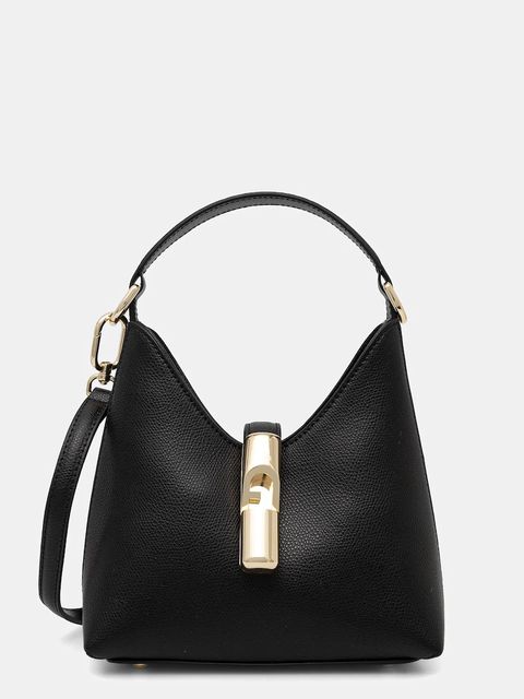 Furla torebka skórzana kolor czarny WE00876 ARE000 O6000 - zdjęcie produktu nr 1