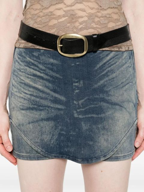 Diesel acid-wash denim shorts - Blue