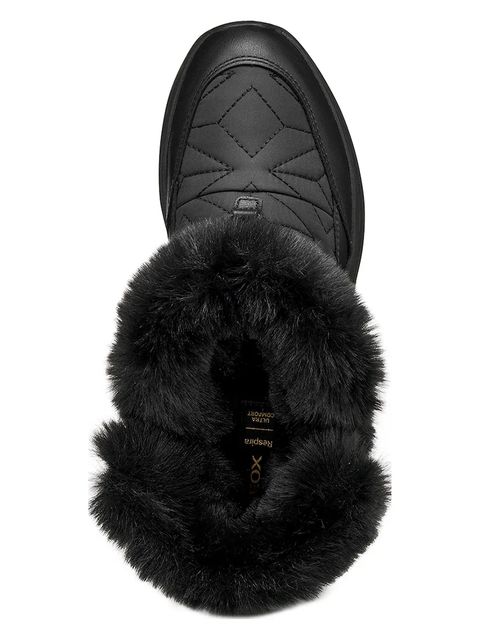 Geox botki D SPHERICA ACTIF X2 damskie kolor czarny na płaskim obcasie D46WPB 0FU85 C9999