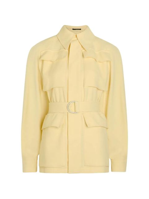 WARDROBE.NYC patch-pocket belted jacket - Yellow - zdjęcie produktu nr 1