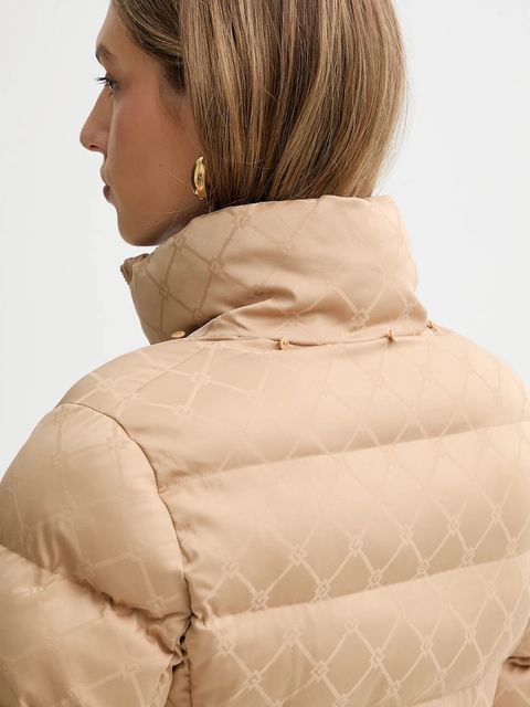 Elisabetta Franchi kurtka kolor beżowy zimowa PI84D56E2