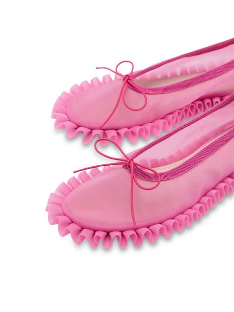 Simone Rocha frilled mesh ballet flats - Pink - zdjęcie produktu nr 2
