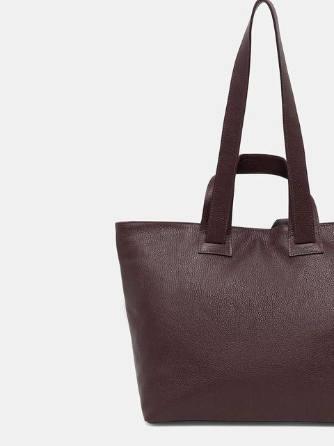 Answear.LAB torebka skórzana kolor bordowy