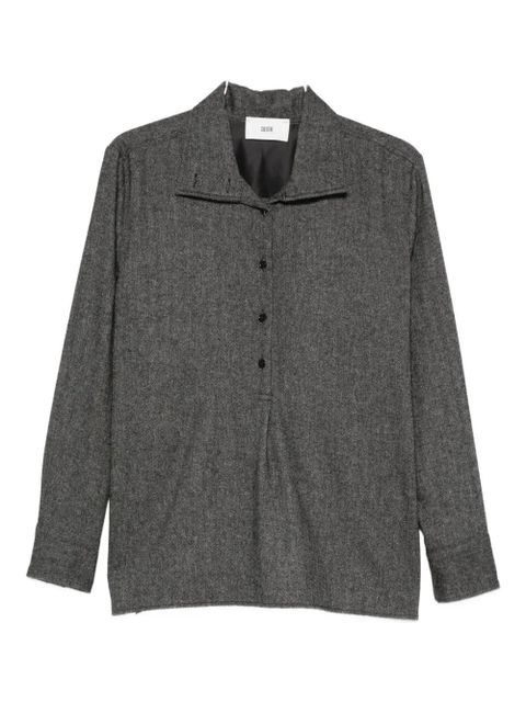 SOLOTRE buttoned-collar shirt - Grey