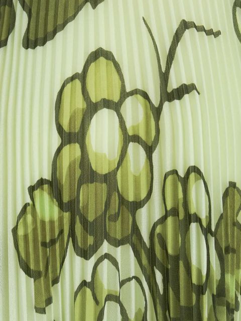 ETRO Berry-print pleated maxi skirt - Green