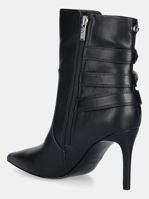 Guess botki RICALY damskie kolor czarny na szpilce FLFRCY ELE10