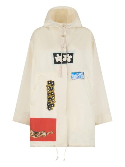 Marni patchwork hooded parka - White - zdjęcie produktu nr 1