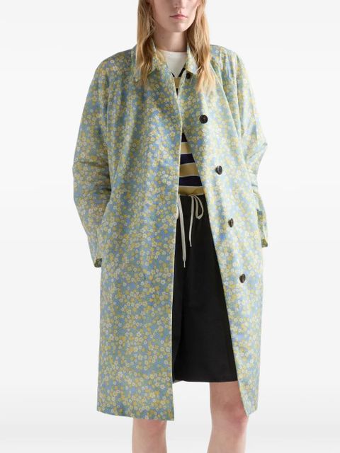 Prada printed Re-Nylon raincoat - Blue