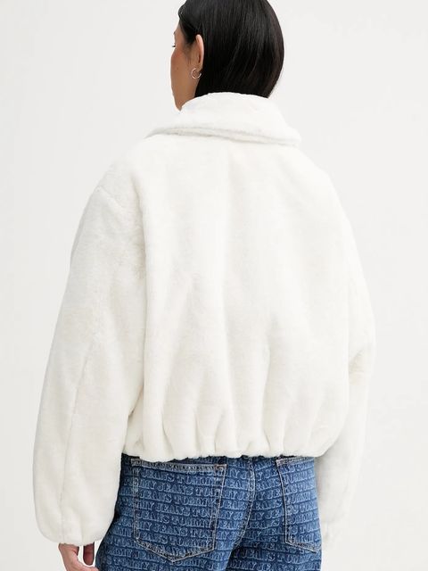 Tommy Jeans kurtka kolor beżowy przejściowa oversize DW0DW21669