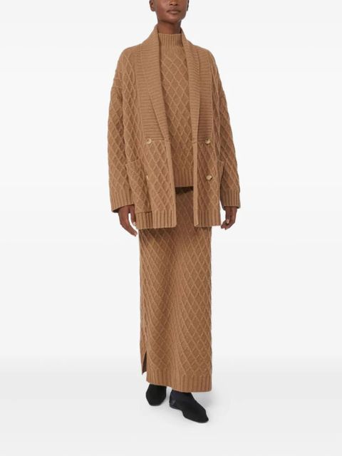 Max Mara cable-knit midi skirt - Brown - zdjęcie produktu nr 2