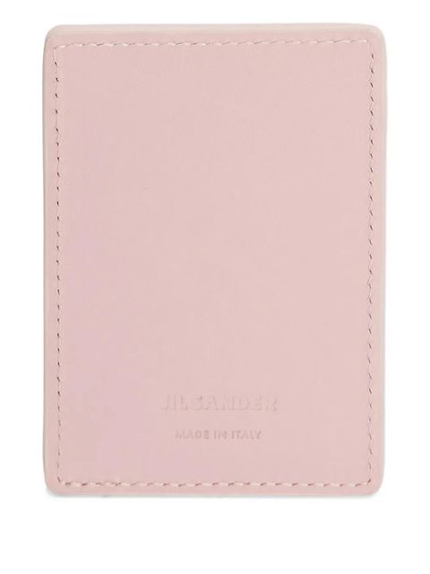 Jil Sander embossed magnetic card holder - Pink