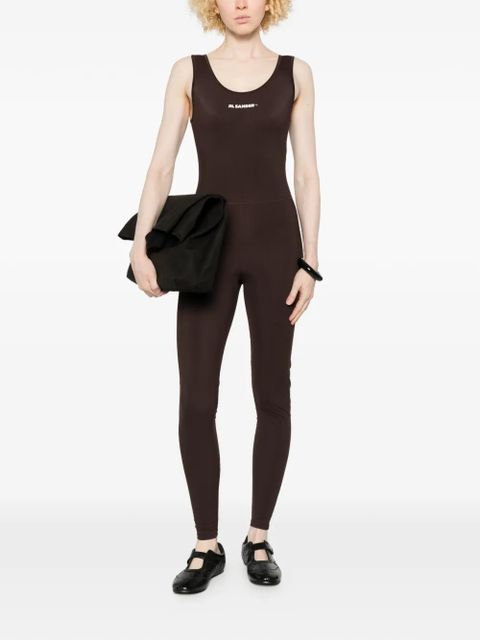 Jil Sander scoop-neck jumpsuit - Brown