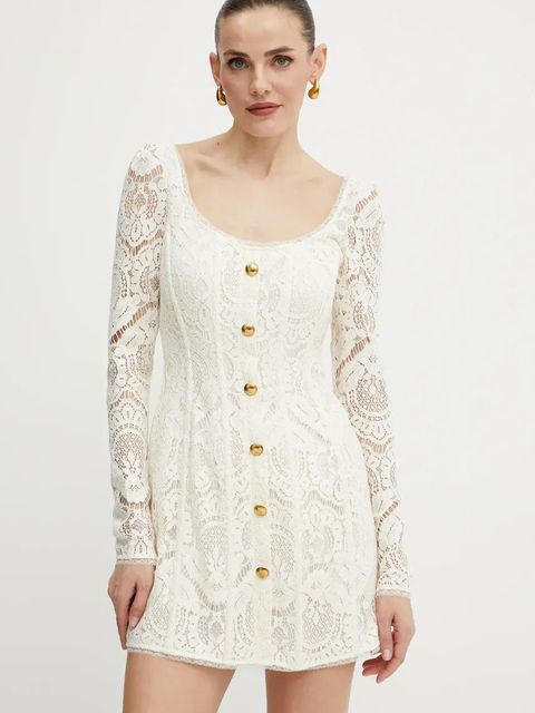 Twinset sukienka kolor beżowy mini dopasowana 251TS2270 - zdjęcie produktu nr 1