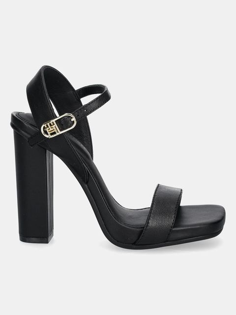 Tommy Hilfiger sandały skórzane HIGH HEEL LEATHER SANDAL - zdjęcie produktu nr 1