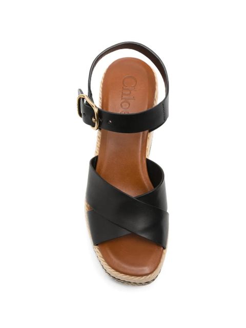 Chloé criss-cross platform espadrilles - Black - zdjęcie produktu nr 2