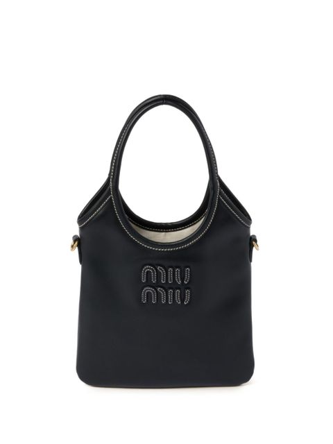 Miu Miu Ivy leather tote bag - Black - zdjęcie produktu nr 1