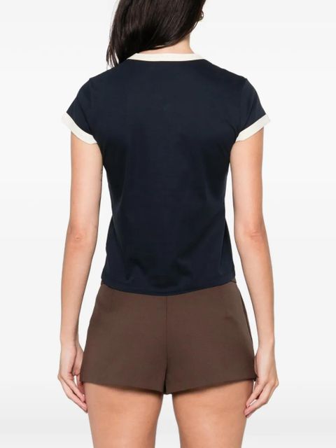 SIR. logo-embroidered T-shirt - Blue