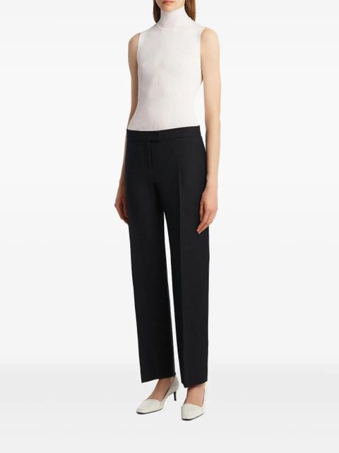 KHAITE ribbed roll-neck benita top - White