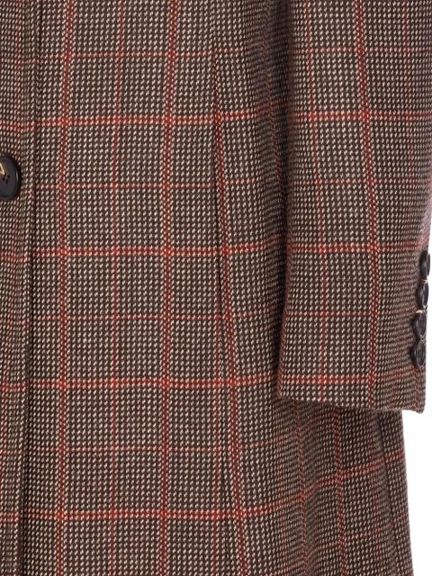 Chloé Prince of Wales-check wool coat - Brown