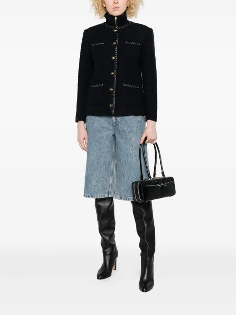 SANDRO acid-wash denim shorts - Blue