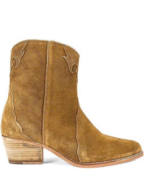 Free People New Frontier embroidered cowboy boots - Brown - zdjęcie produktu nr 1