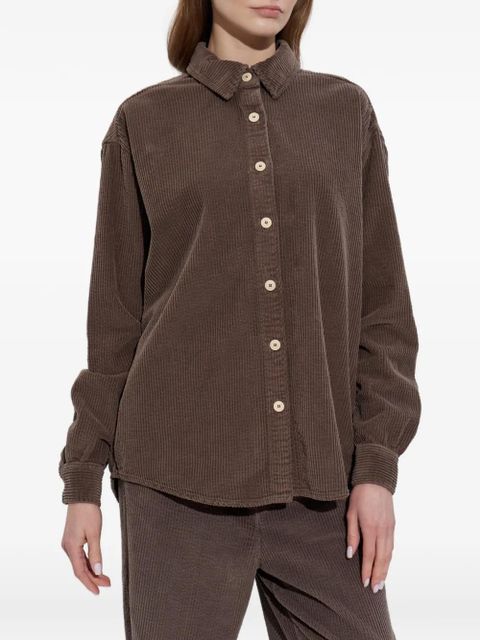 American Vintage Padow buttoned corduroy shirt - Brown