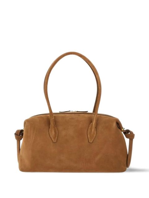 Yuzefi suede top-handle shoulder bag - Brown