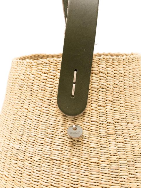 Muun Oriane woven straw tote bag - Neutrals