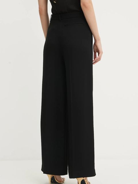 BOSS spodnie damskie kolor czarny szerokie high waist 50545544