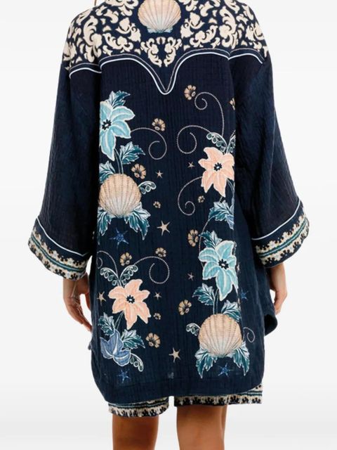 Agua By Agua Bendita Chrissy embroidery shirt - Blue