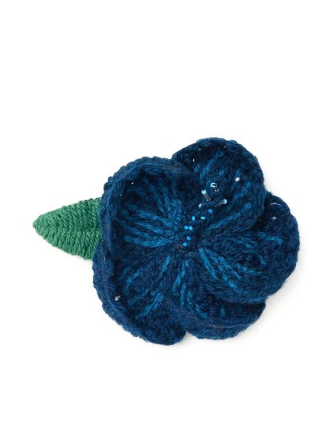 Alanui Hibiscus embroidered brooch - Blue - zdjęcie produktu nr 1
