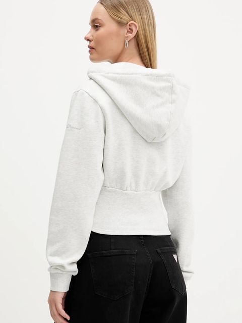 Guess Originals bluza damska kolor szary z kapturem melanżowa W5BQ29 K4110