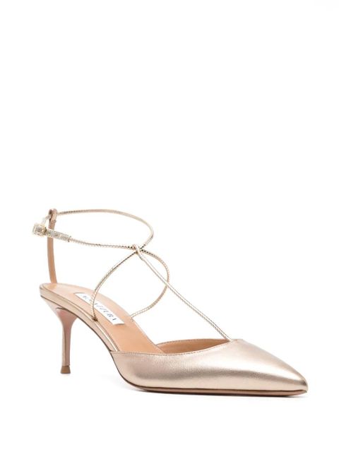 Aquazzura Roman Romance 65mm pumps - Gold