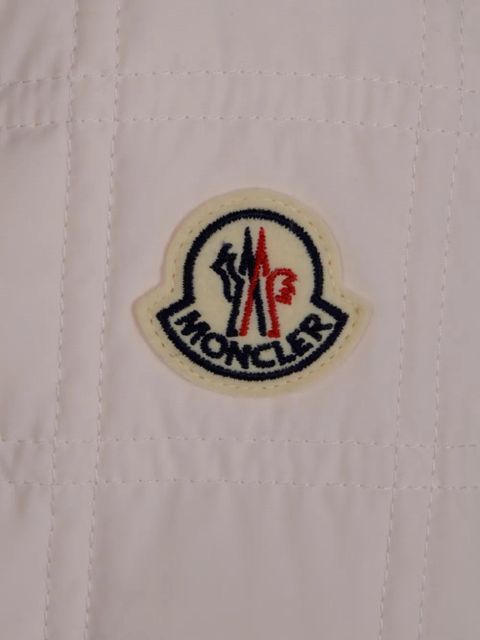 Moncler logo-patch quilted puffer jacket - Pink