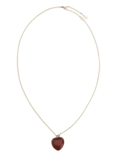 Valentino Garavani heart-pendant necklace - Red