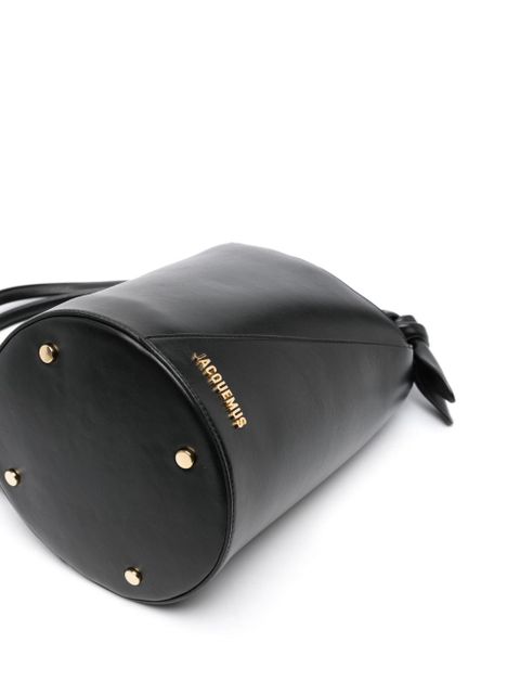 Jacquemus Le Petit Tourni leather bucket bag - Black