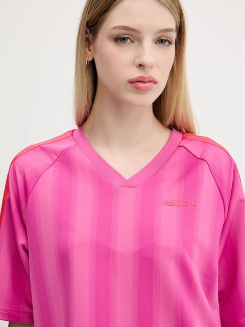 adidas Originals t-shirt Linear Tee damski kolor fioletowy JW6021