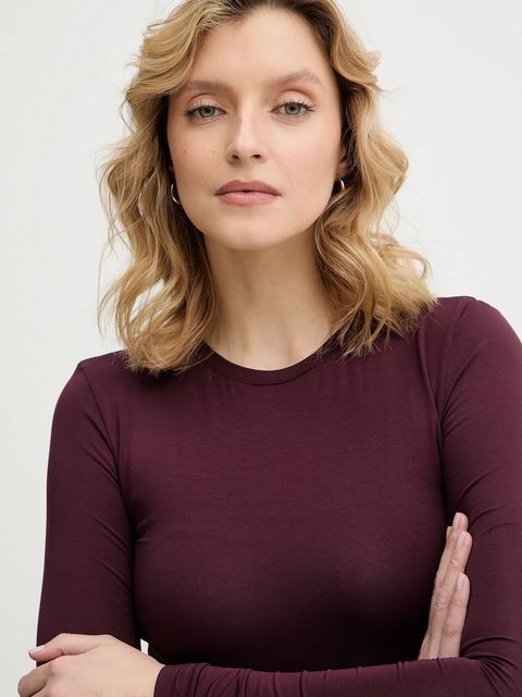 La Mania longsleeve MALENE kolor bordowy MALENE