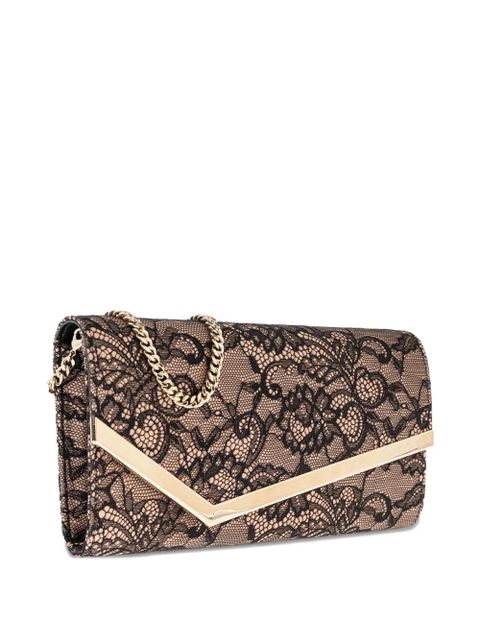 Jimmy Choo small Emmie lace chain-strap clutch bag - Neutrals - zdjęcie produktu nr 2