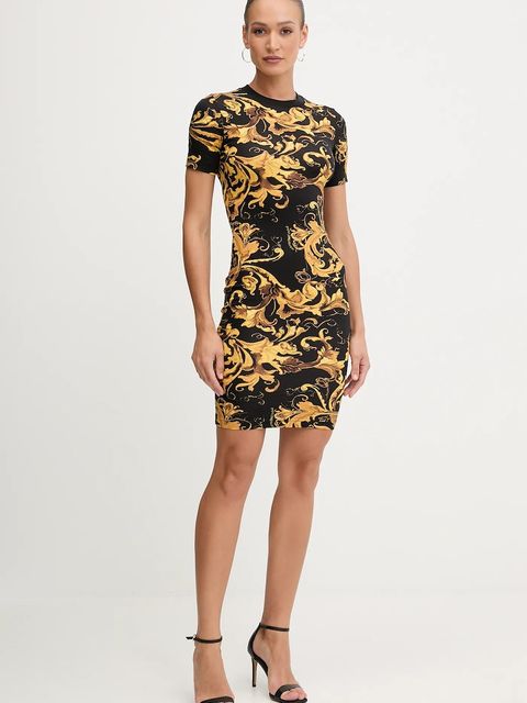 Versace Jeans Couture sukienka kolor czarny mini dopasowana 79HAO939 JS504 - zdjęcie produktu nr 2