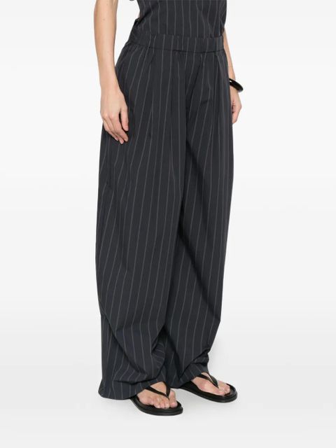 St. Agni striped pleated trousers - Blue