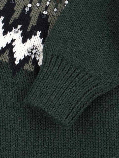 Gucci strass patterned sweater - Green