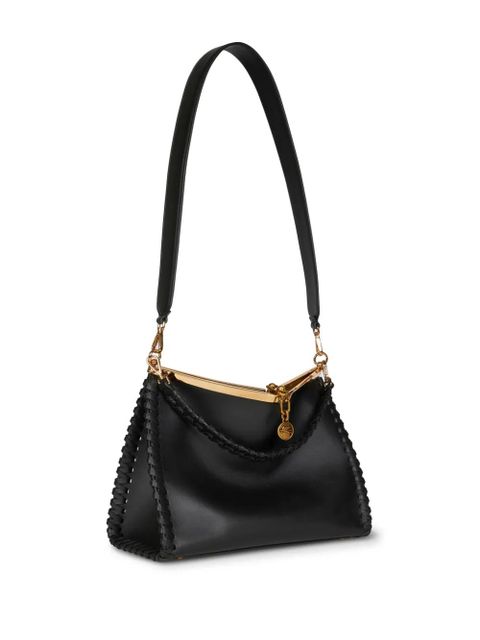 ETRO large Vela leather shoulder bag - Black
