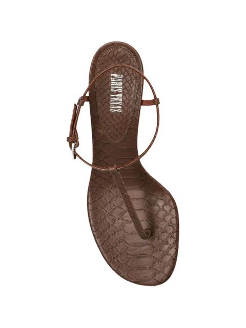 Paris Texas crocodile-effect leather sandals - Brown